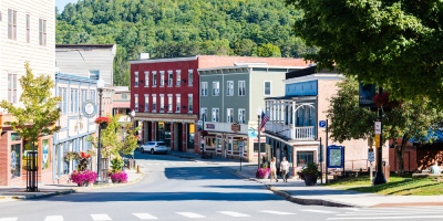 downtown Saranac Lake