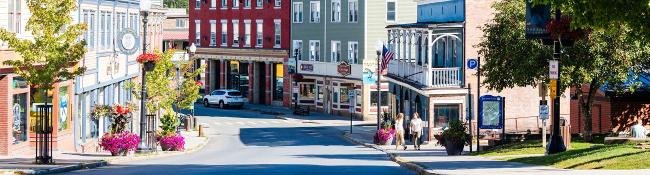 downtown Saranac Lake