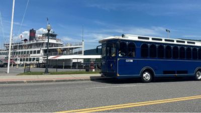trolley by lake george steamboat company