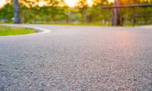 closeup of a driveway