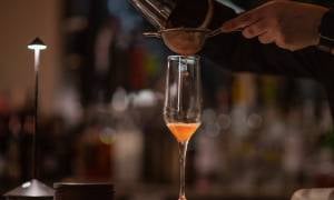 cocktail being poured