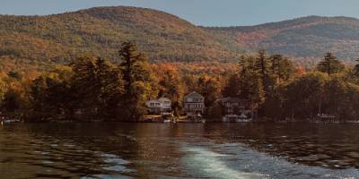 fall shoreline lake george