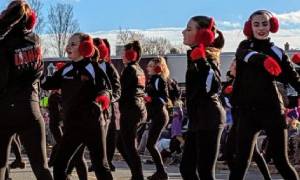 dance team in parade